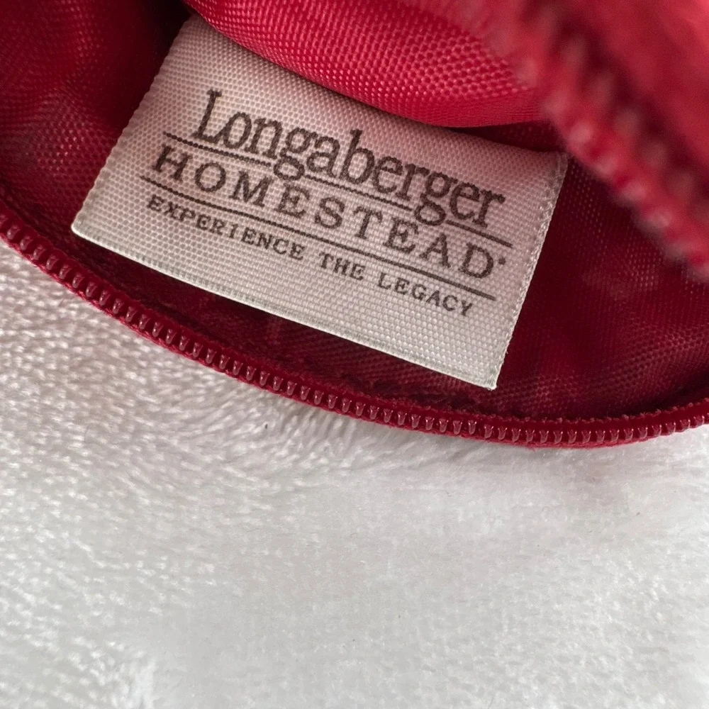 Vintage 90's Longaberger Homestead Zip-top Pouch Orchard Plaid Coin Change Purse